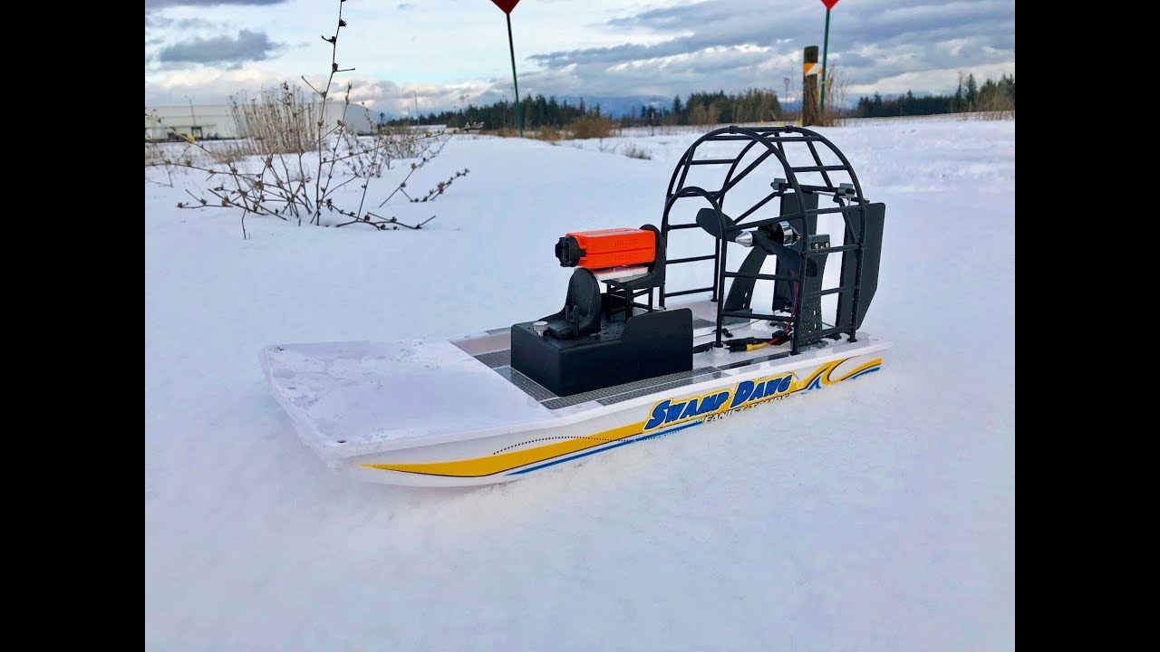 HobbyKing Swamp Dawg Air Boat on SNOW!