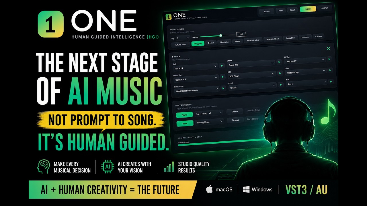 ONE | The Next stage of AI Music for Producers | VST/AU