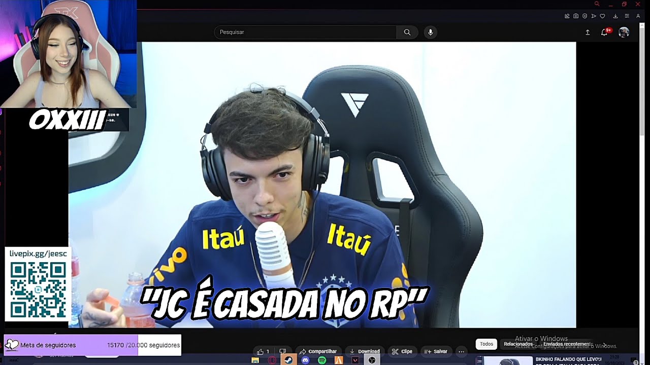 JC REAGINDO AO BK NO PODCAST | BK FALOU DA JC | FC BKINHO CLIPS