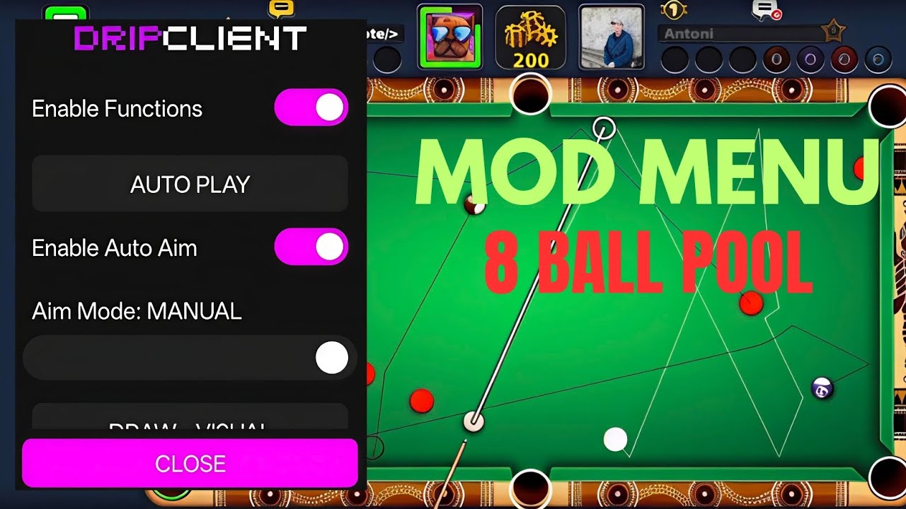 8 BALL POOL MOD MENU | AUTOPLAY - LÍNEAS | 2026