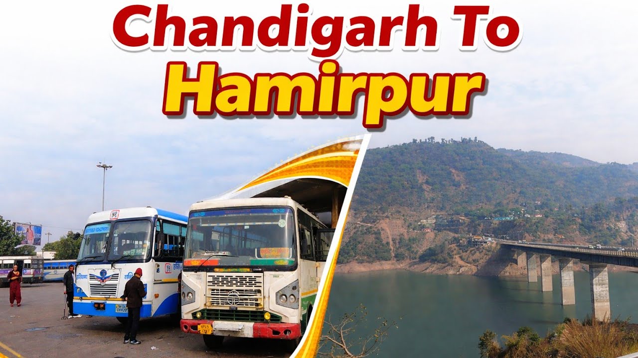 CHANDIGARH🏙️ To🏔️ HAMIRPUR HRTC🚍 Bus Journey Vlog🎥 || HRTC Bus Journey ||  #vlog #youtube 