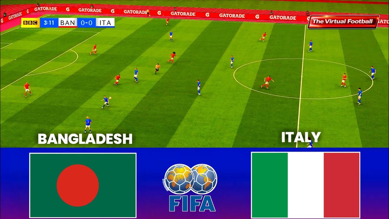 Bangladesh vs Italy | FIFA International Friendly 2026 | Full Match | PES 2021 Simulation