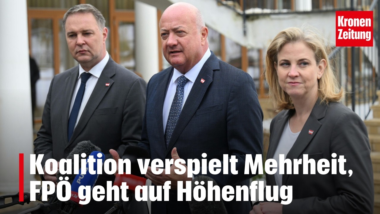 Koalition verspielt Mehrheit, FPÖ im Höhenflug | krone.tv NEWS