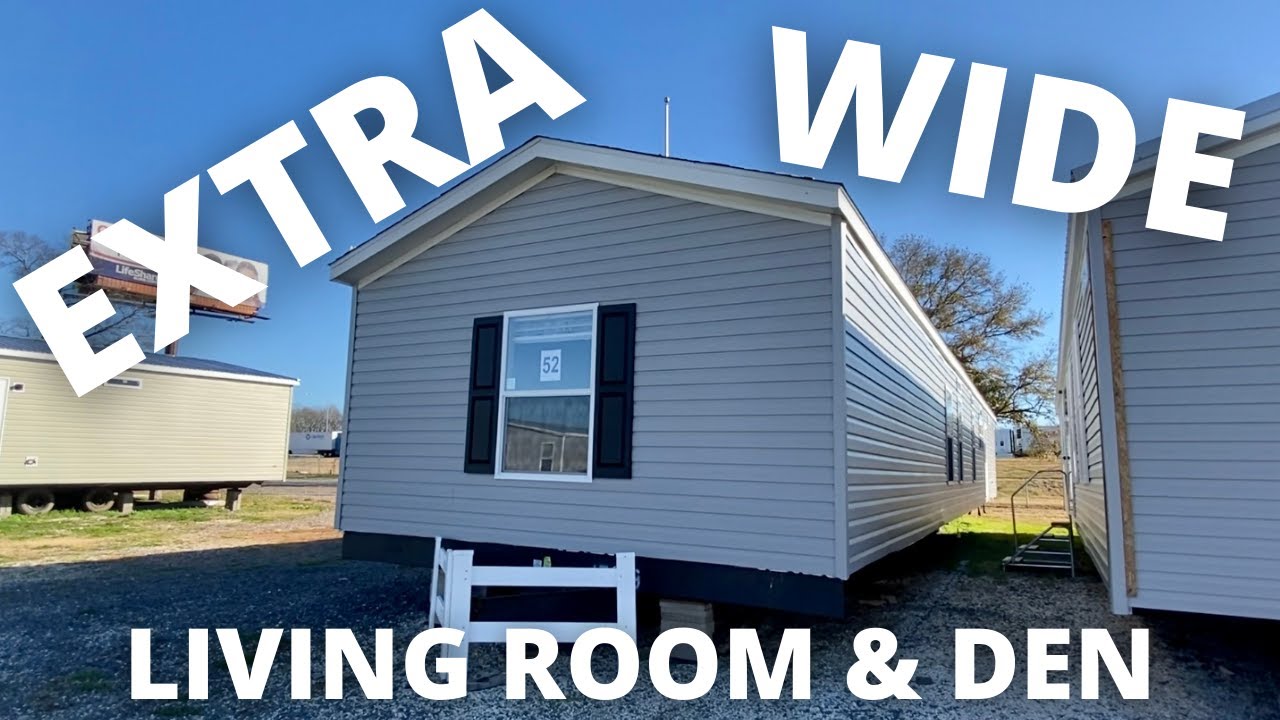 EXTRA WIDE single wide mobile home! 18 ft. wide with living room & den! Mobile Home Tour
