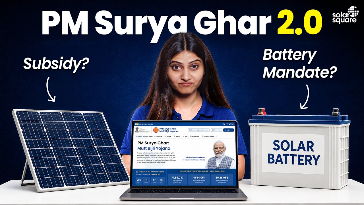 BIG Change in PM Surya Ghar Yojana 2.0 | Subsidies on Battery?