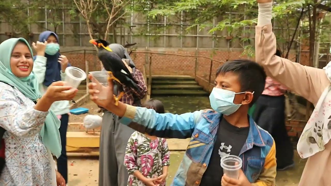 Palembang Bird Park di Kawasan OPI Mall Palembang dan Naik LRT Palembang bersama Keluarga Besar