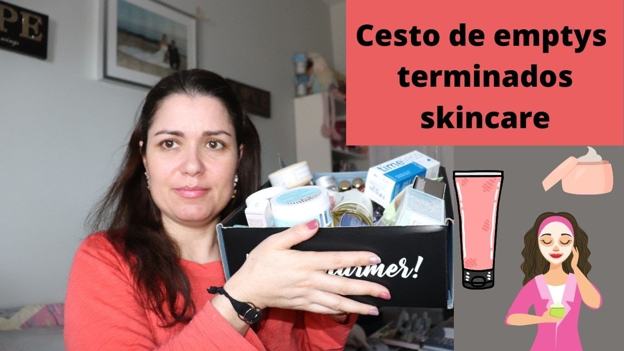 Cesto de emptys vazios acumulados (skincare)