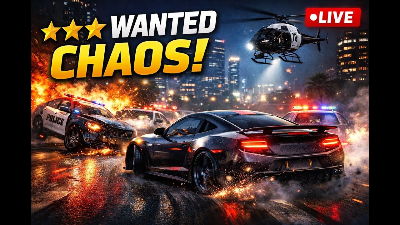 LIVE🔴INSANE GTA V POLICE CHASE! 5-Star Chaos in Los Santos 🚨🔥