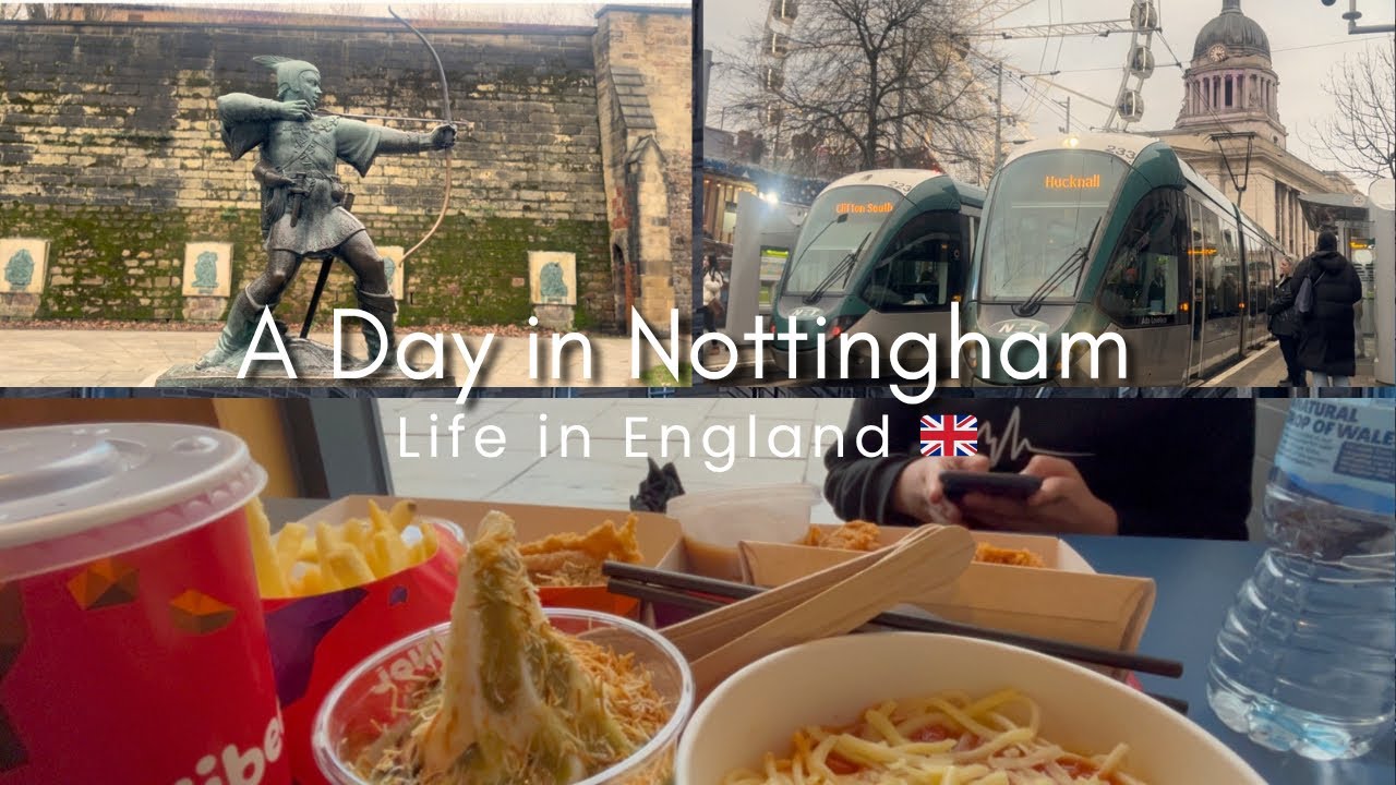 A Winter Family Day Out in Nottingham City Center | Silent vlog 