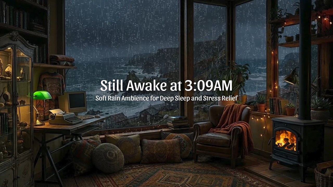 Still Awake at 3:09AM 🌙 Soft Rain Ambience for Deep Sleep and Stress Relief
