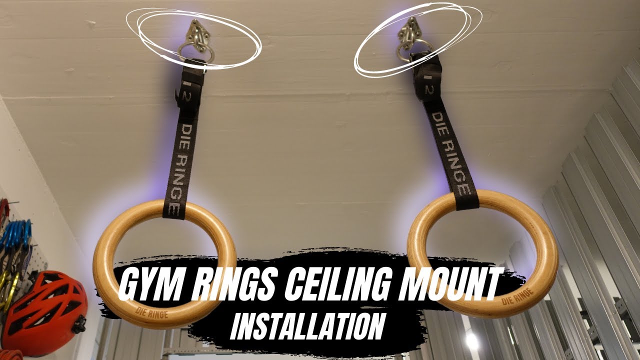 How to Set Up Your Gym Rings Ceiling Mounts  // Installation