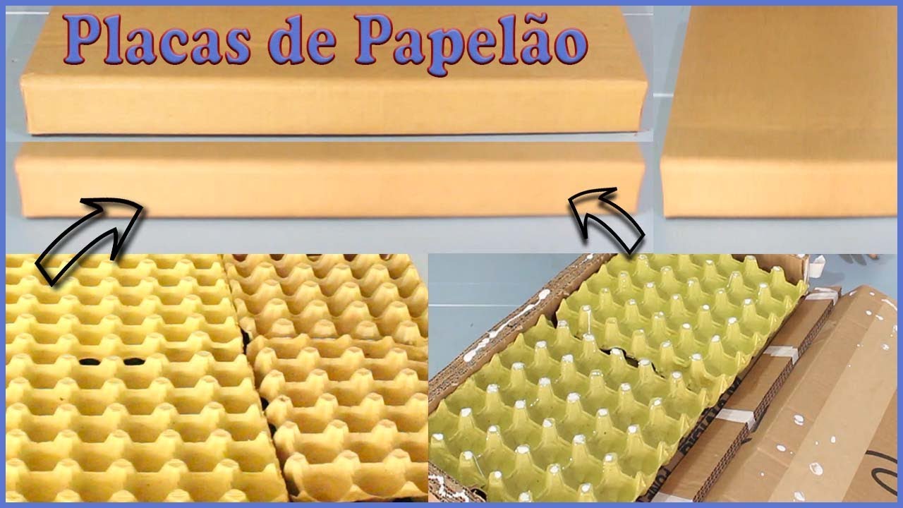 Veja Como Fazer Placas de Papelão Usando Caixas de Ovos