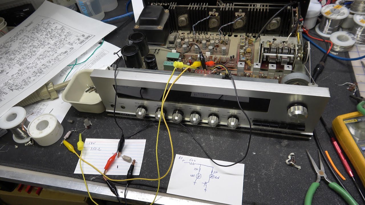 Rotel RX-600 Receiver Part 2 - Schematic Time:    Stereo Indicator circuit Analysis & Modification