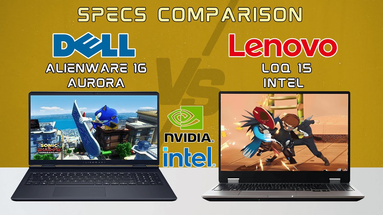 Alienware 16 Aurora против LOQ 15 Intel | Игровые ноутбуки: лучшее соотношение цены и качества