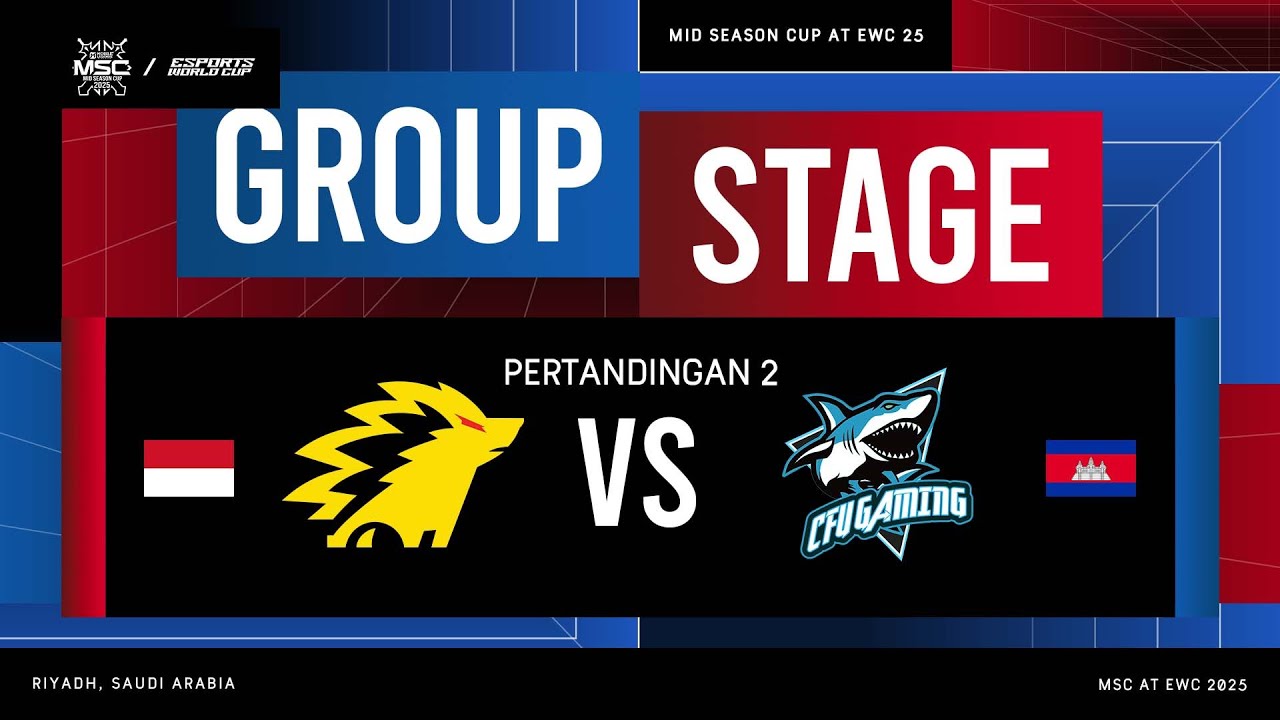 ONIC vs CFU Gaming |HARI 1| MSC di EWC 25 | Babak Grup
