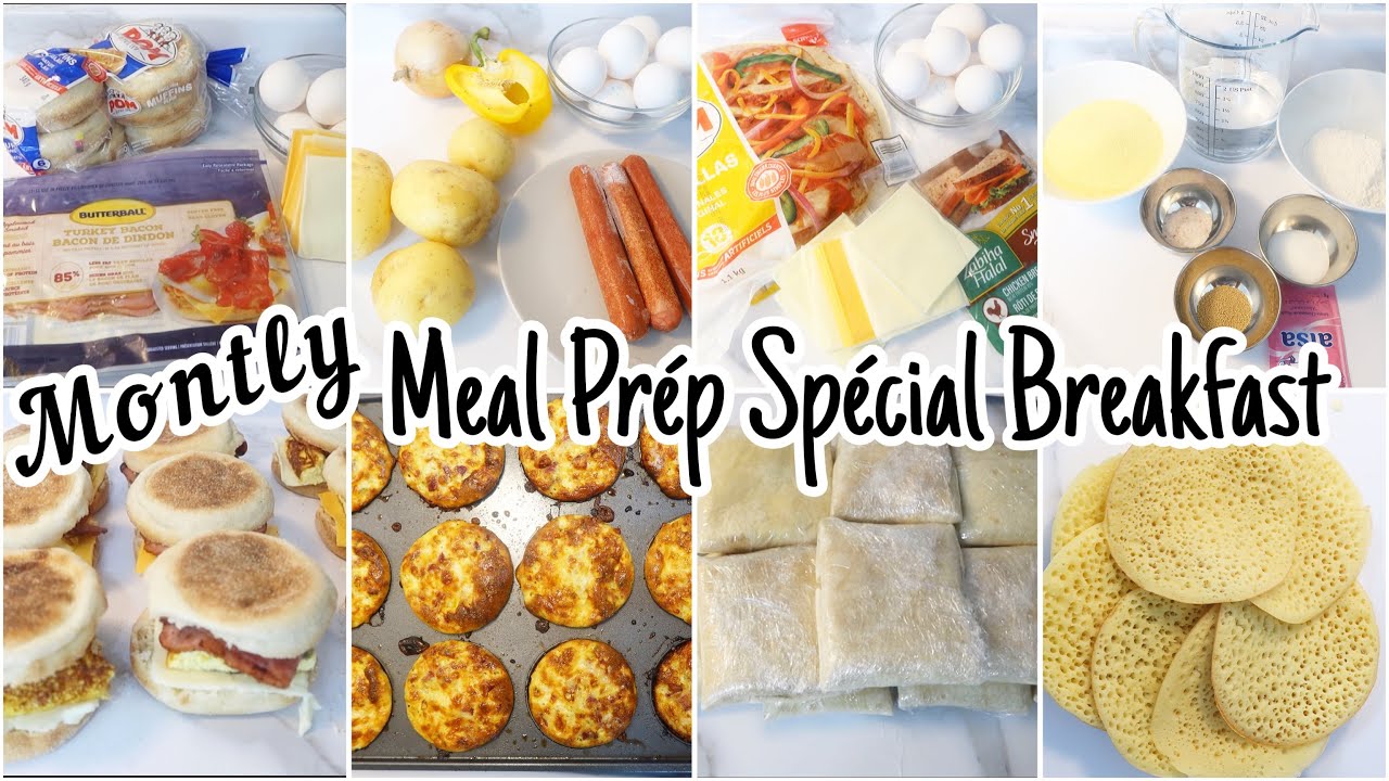 ✨🧇2H DE MEAL PRÉP SPÉCIAL PETITS DÉJEUNERS POUR LE MOIS || 04 RECETTES RAPIDES ET FACILES 🥪