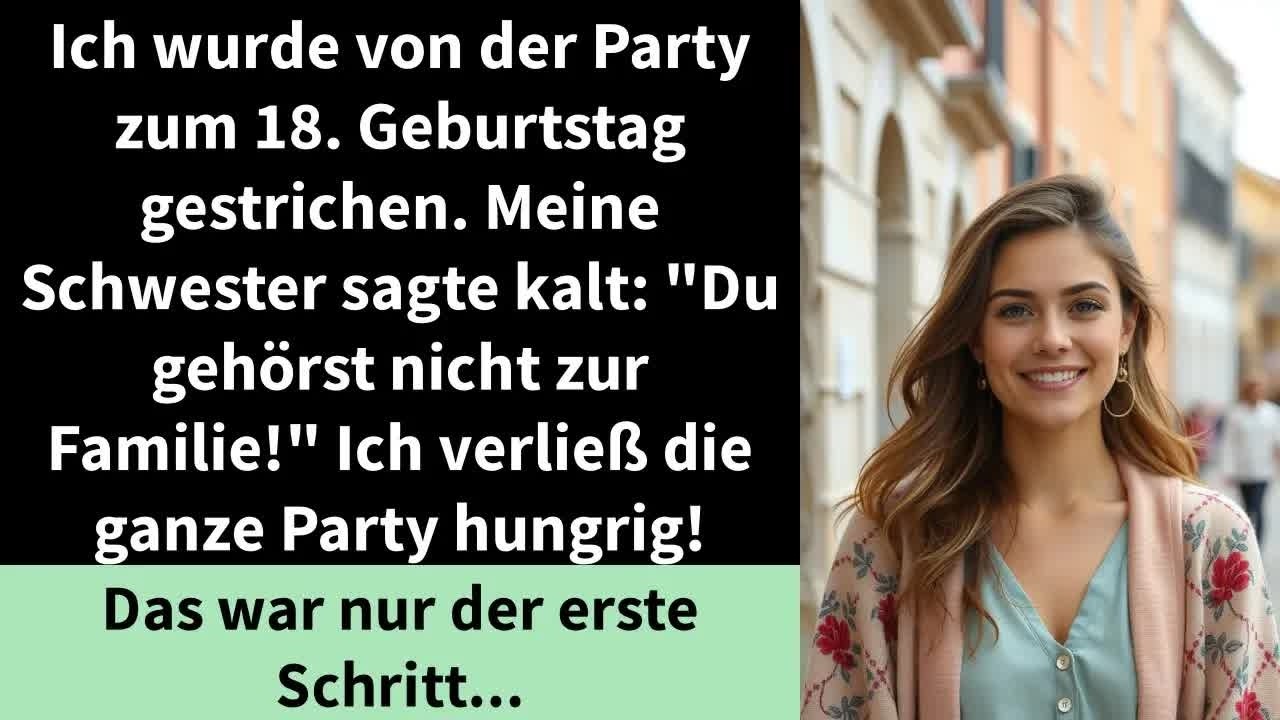 Ich wurde von der Party zum 18  Geburtstag gestrichen  Meine Schwester sagte kalt：