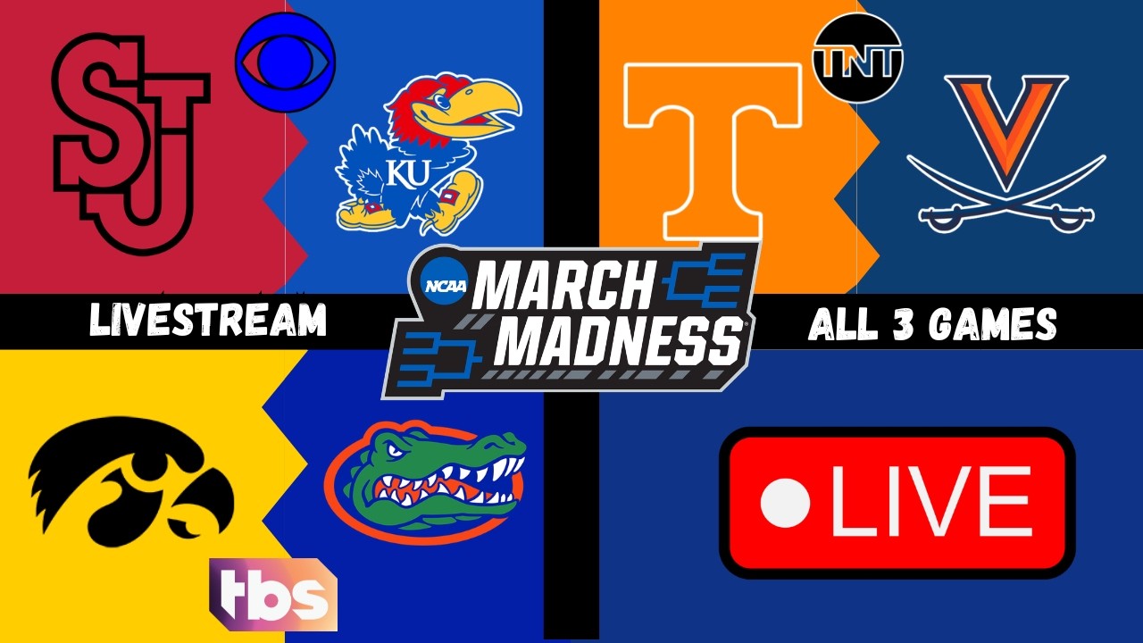 Iowa vs. Florida | Arizona vs. Utah State | UCLA vs. UConn | MARCH MADNESS LIVESTREAM