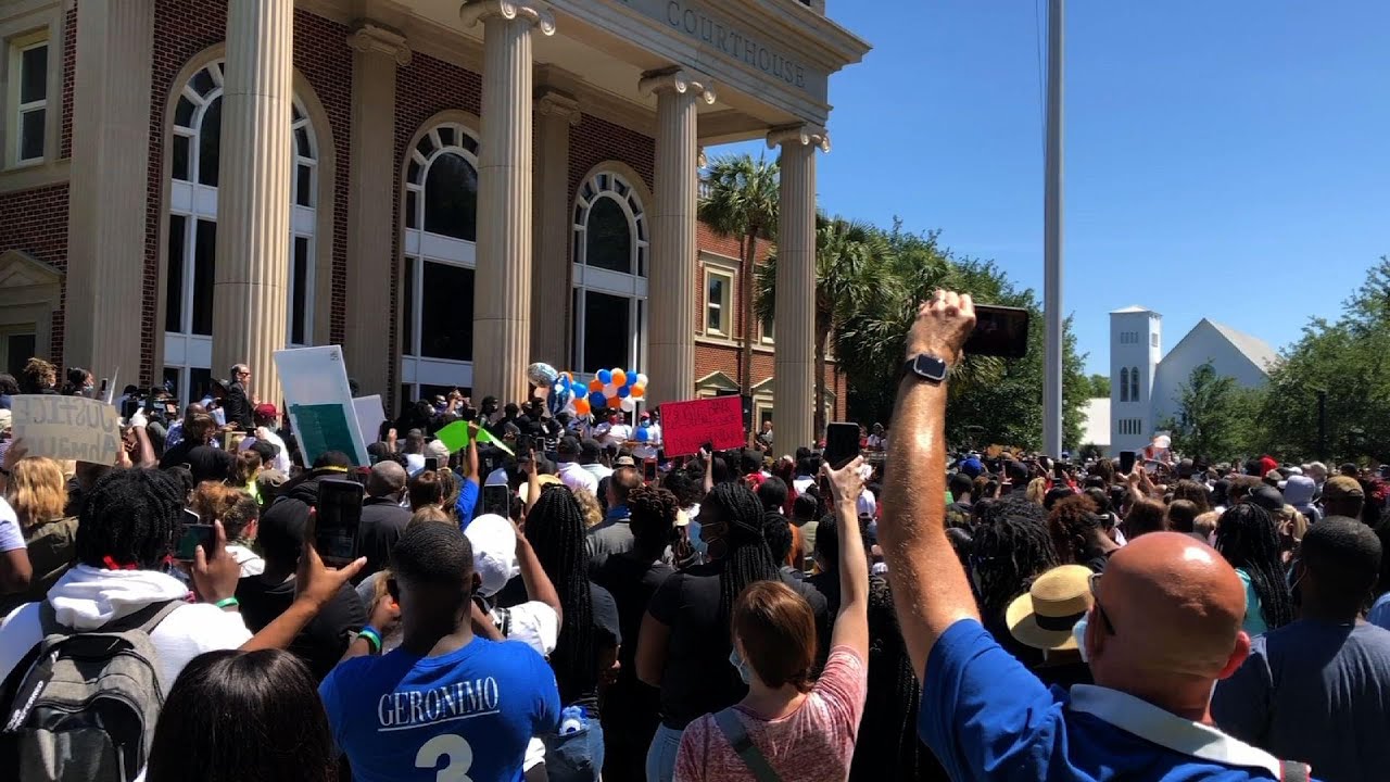 Protesters demand justice for Ahmaud Arbery
