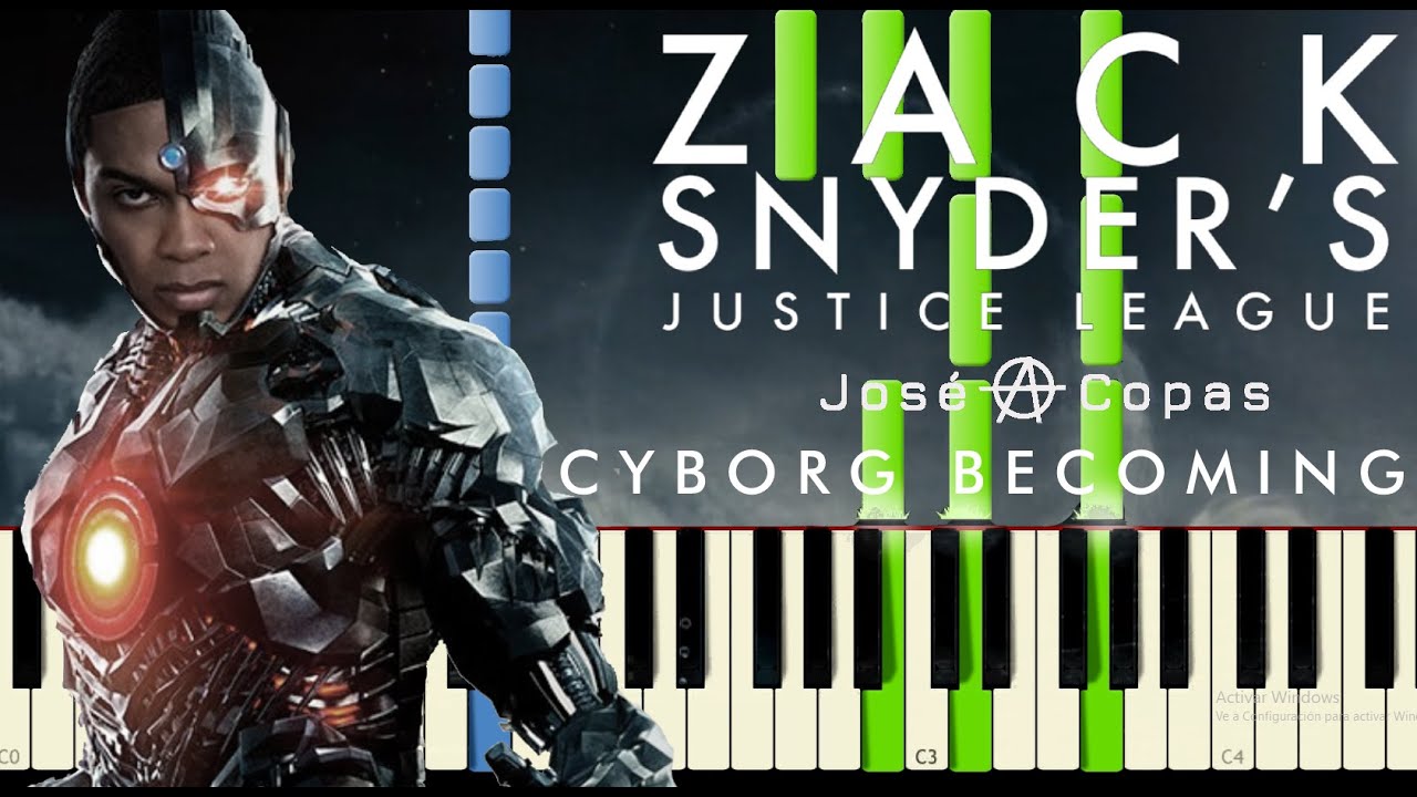 Zack Snyder's Justice League - Cyborg Becoming | Tema de Cyborg (Piano Tutorial + Partitura)