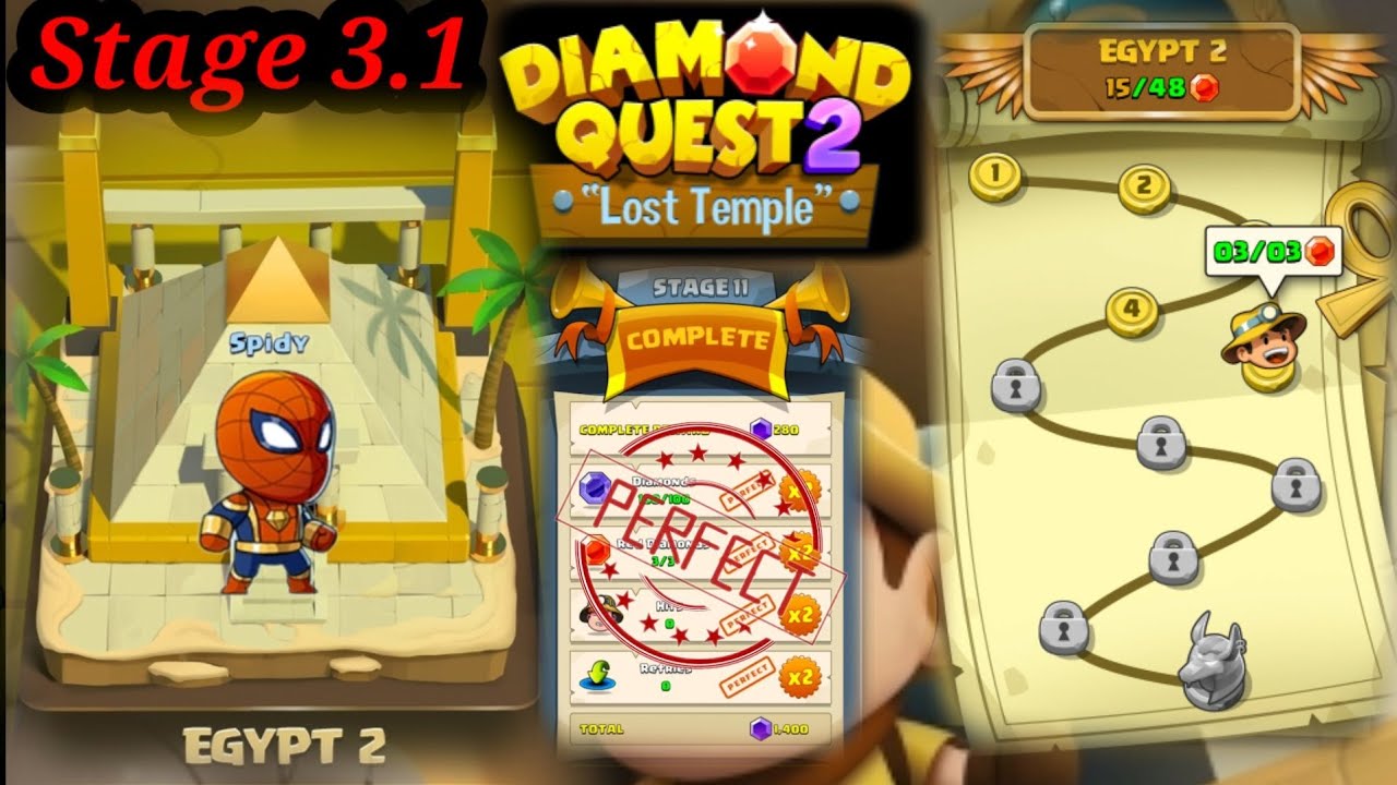 Diamond Quest 2 The Lost Temple EGYPT 2 Stage 3.1
