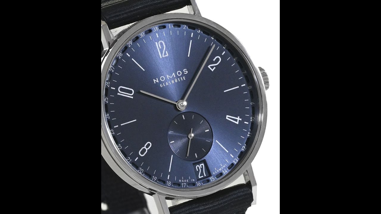 Nomos Tangente 2Date blau Handaufzug Ref. 136   FM17495