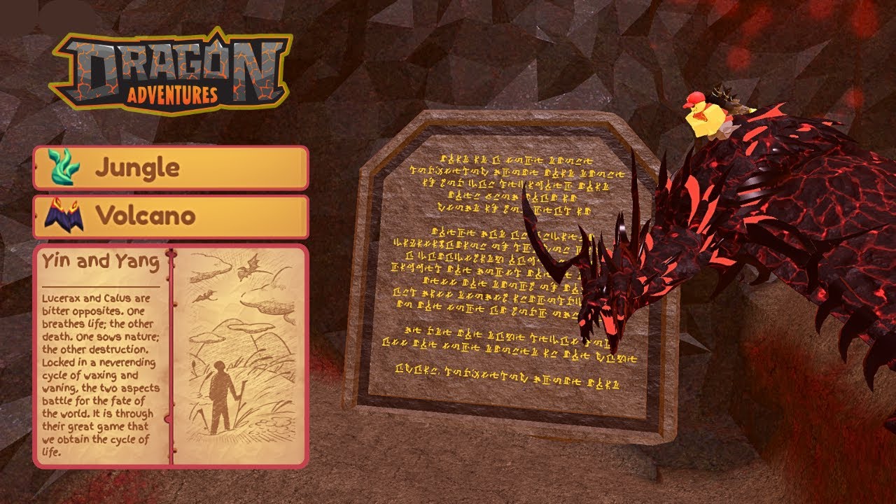 Lore Stones Locations in Jungle and Volcano Dragon Adventures Roblox