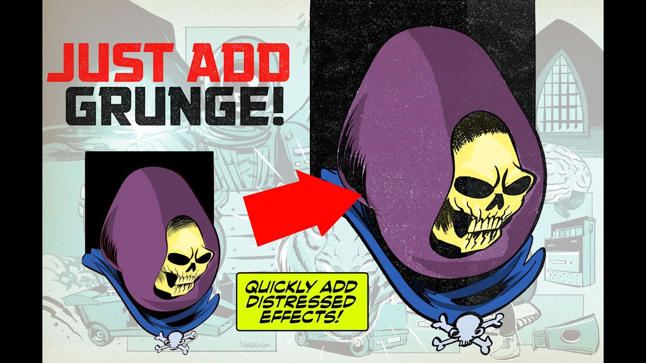 Using TextureLabs Distressor on Digital Illustration