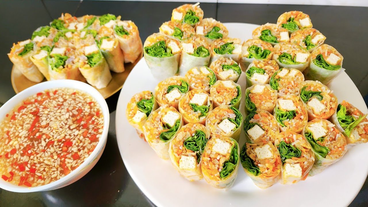 BÌ CUỐN CHAY/Cách làm bì cuốn chay thơm ngon chuẩn vị miền tây cực dễ /Rằm tháng giêng#918