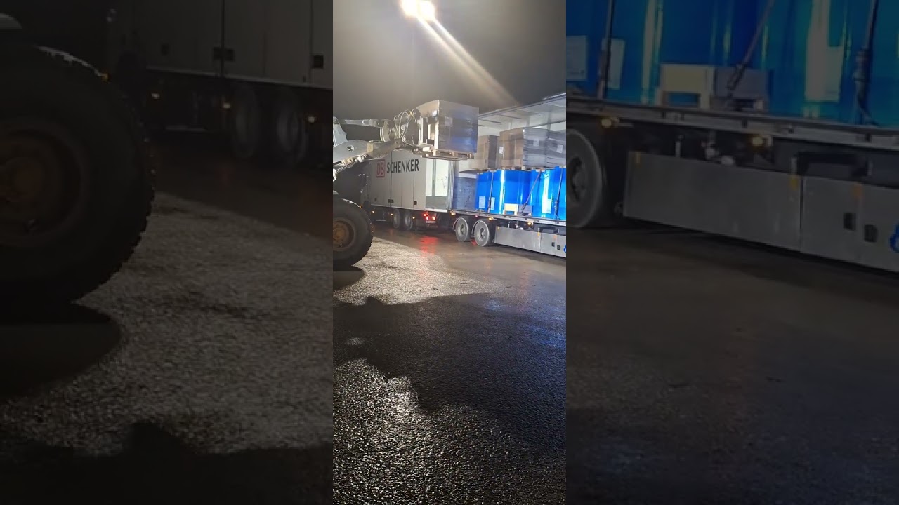 Видеомонтаж того, как мой отец загружает свой прицеп.