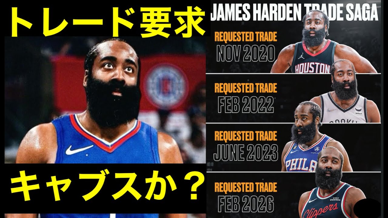 ハーデントレード要求　ヤニストレードの噂などなど　NBA試合速報　2/3