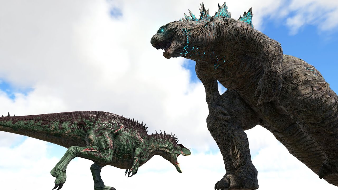 NEW SAVAGE ACRO BOSS vs. GODZILLA/GOJIRAN/GODZILLARK & MECHA G's | ARK Kaiju Battle XL 🦎