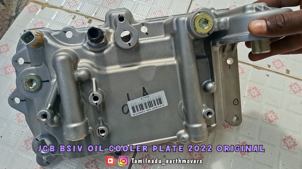 Jcb 4dx bs4 engine oil cooler plate original // @Tamilnadu_earthmovers #jcb #cooler 
