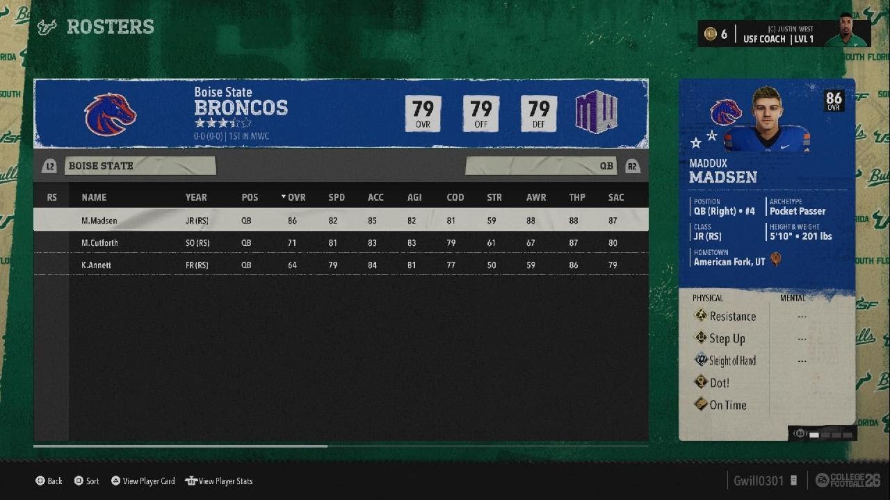 College Football 26| USF Dynasty Rebuild| Season 1| Ep.1