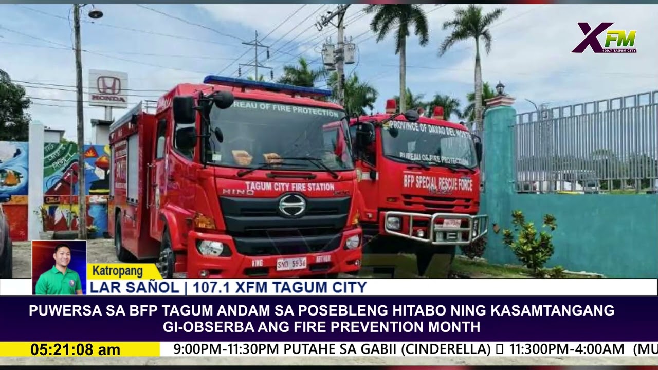 BFP TAGUM ANDAM SA POSEBLENG HITABO NING KASAMTANGANG GI-OBSERBA ANG FIRE PREVENTION MONTH