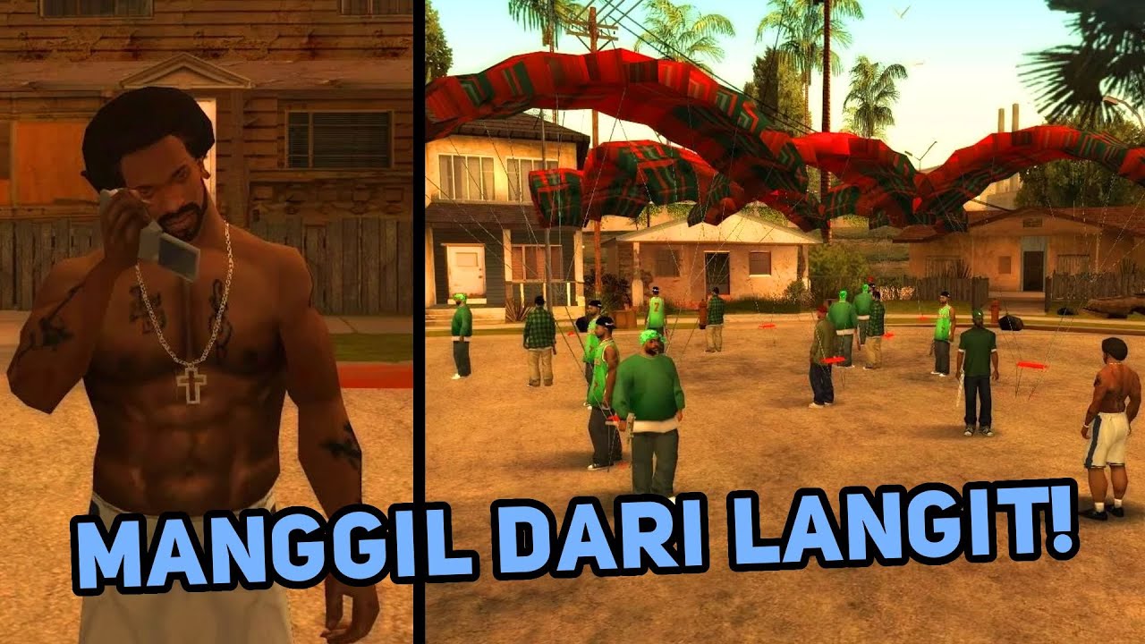 CJ Bisa Manggil Pasukan Geng Dari Pesawat Di GTA San Andreas