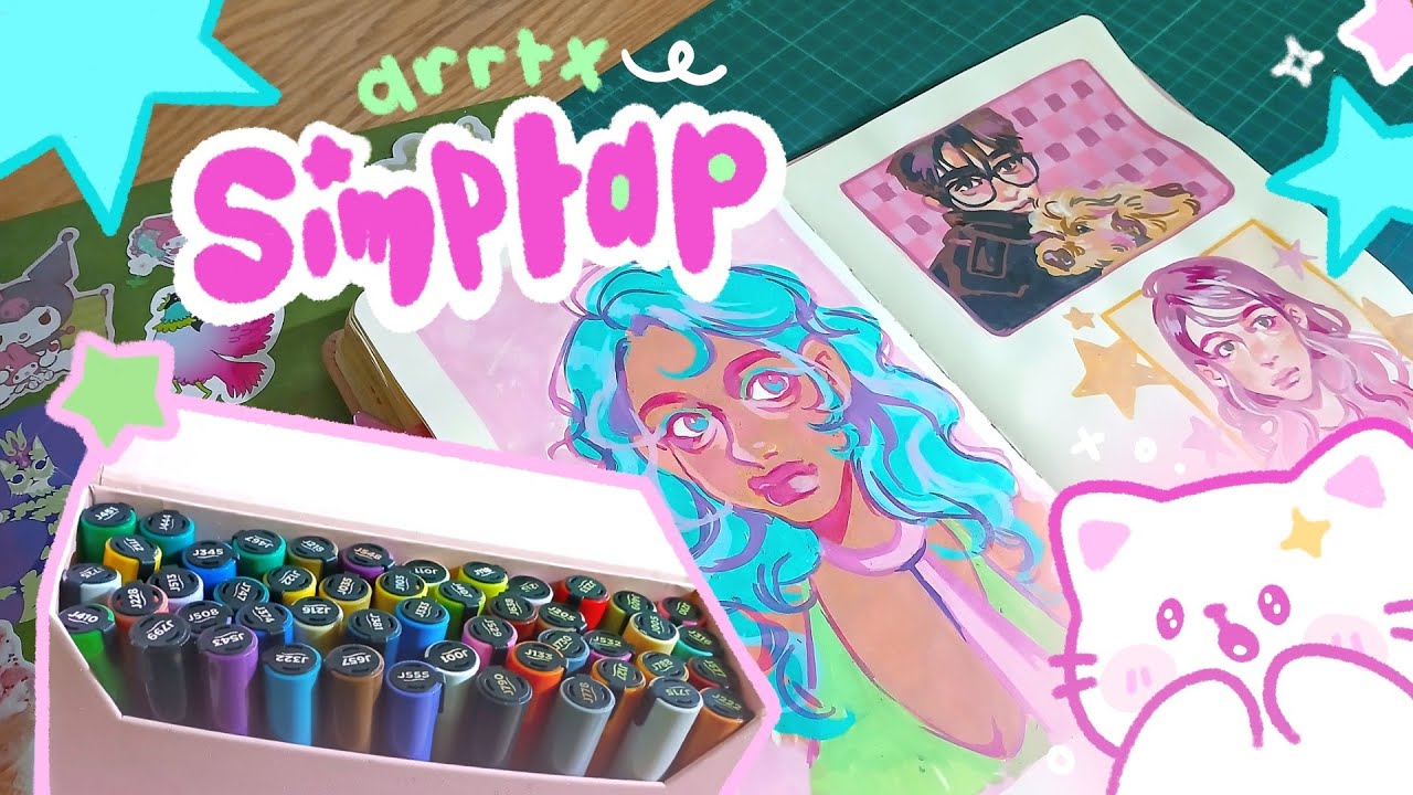 DRAW WITH ME in my sketchbook ft. ARRTX simptap acrylic markers