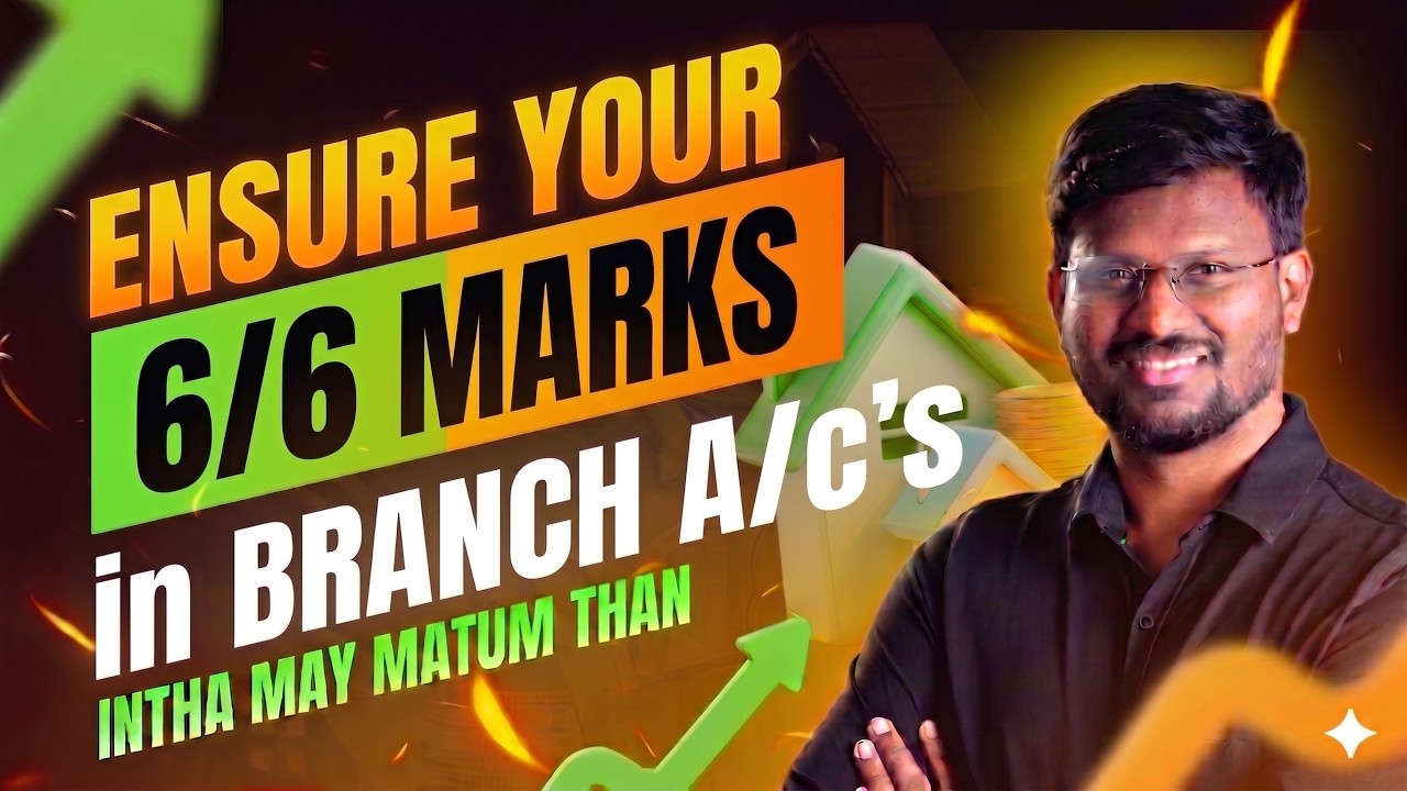 CA INTER | ADVANCED ACCOUNTING | BRANCH ACCOUNTS | 6/6 MARKS | TRICKS | MAY 2026 | CA ANM SIR |