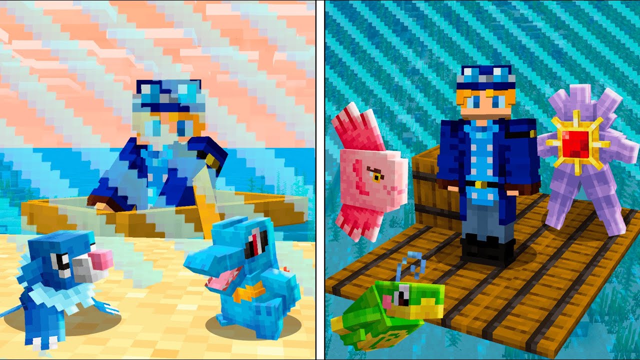 POKÉMONS = AUMENTA O MUNDO MAS ESTOU NO MEIO DO MAR NO MINECRAFT COBBLEMON