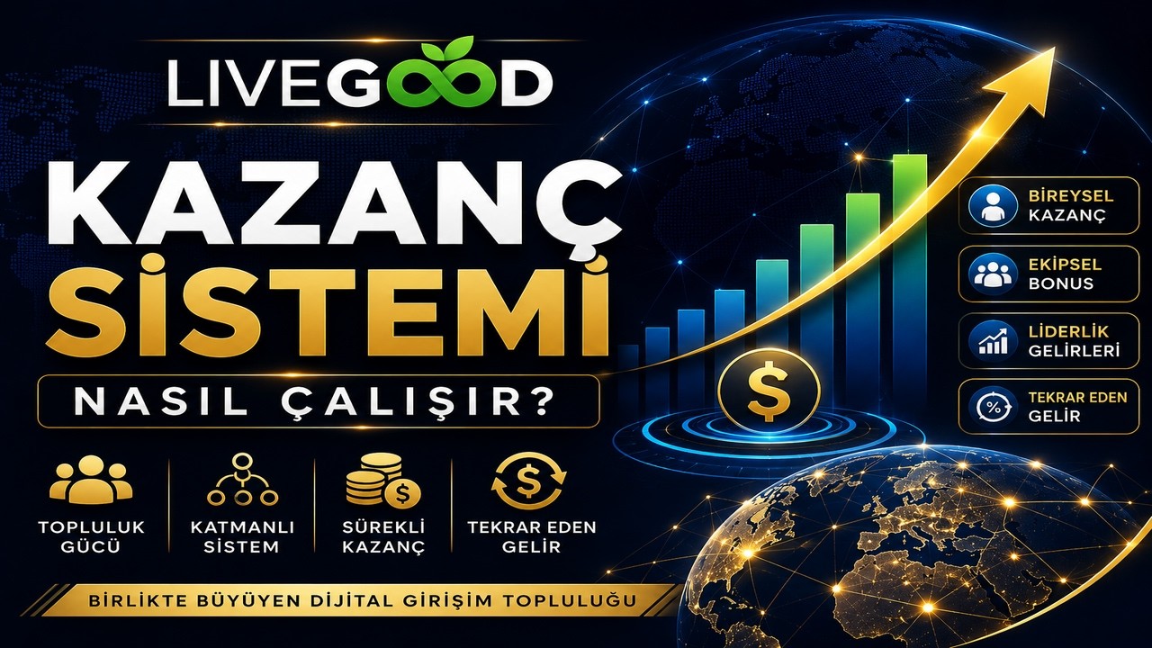 LiveGood Kazan&ccedil; Sistemi Nasıl &Ccedil;alışıyor? (2026 G&uuml;ncel T&uuml;rk&ccedil;e Anlatım)