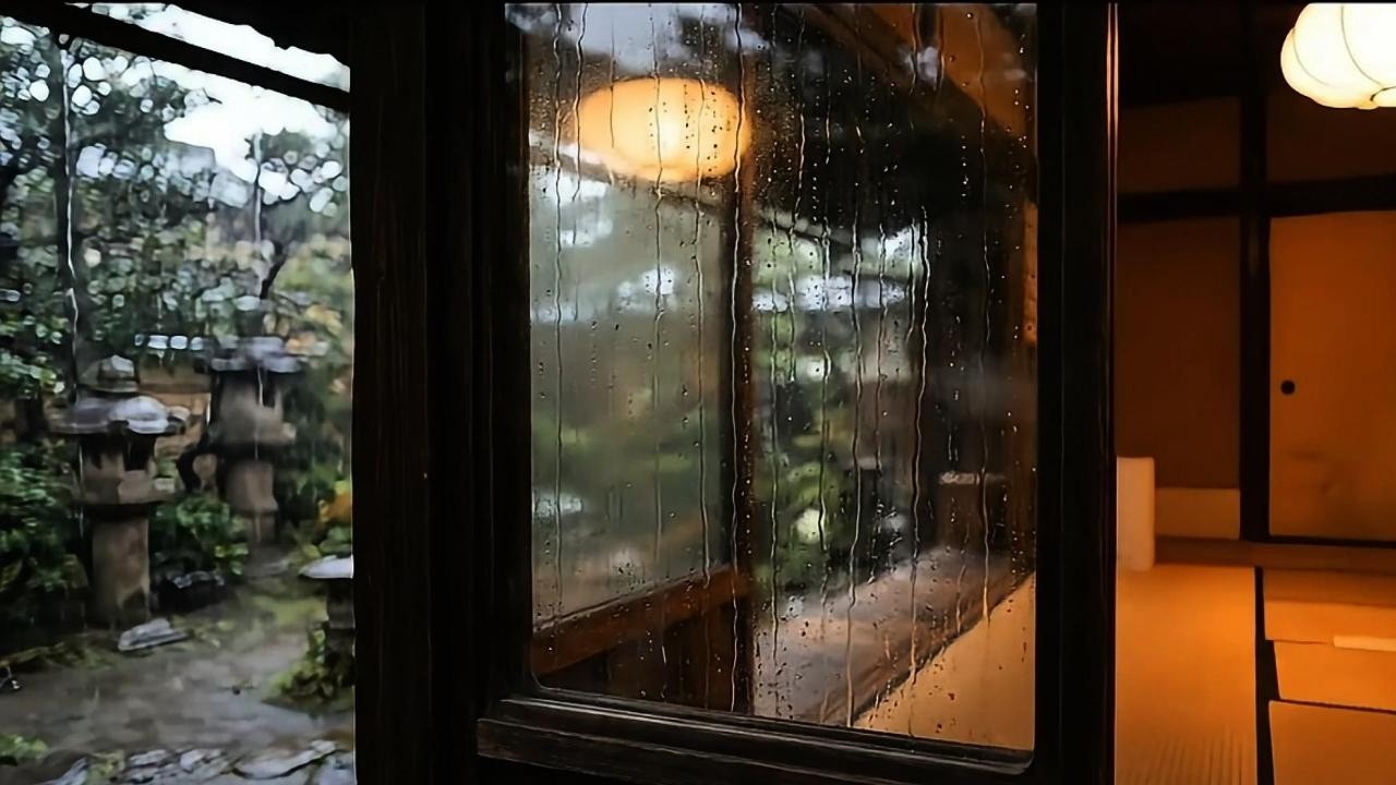 🔴Live Rain on Window at Japanese Shrine – Deep Sleep Ambience