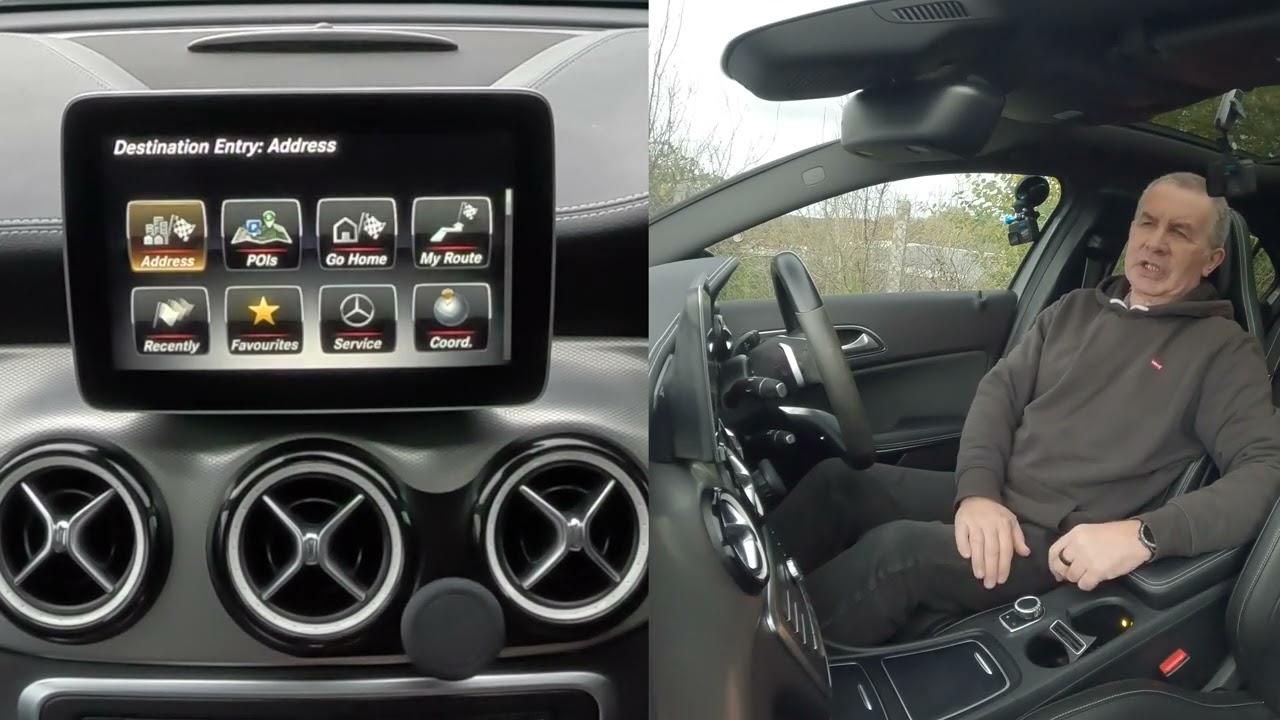 How to set the sat nav system in a 2017 Mercedes Benz A Class