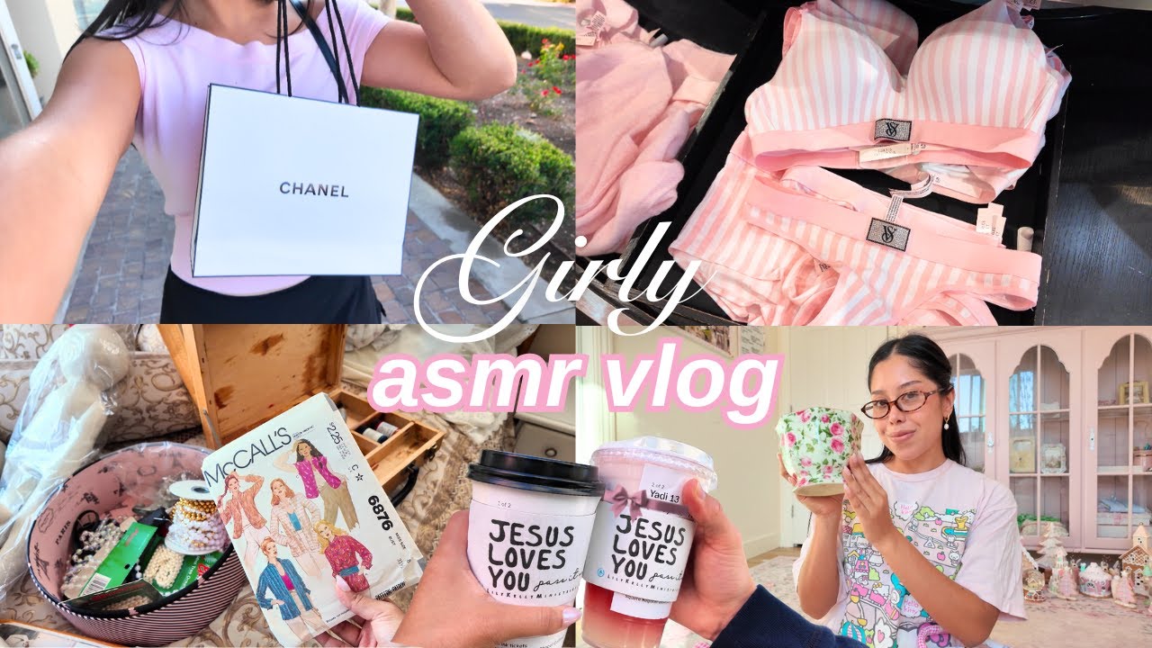 ASMR Vlog | ♥ Chanel, estates sales, lattes, & failed Christmas crafts (with tascam mic)