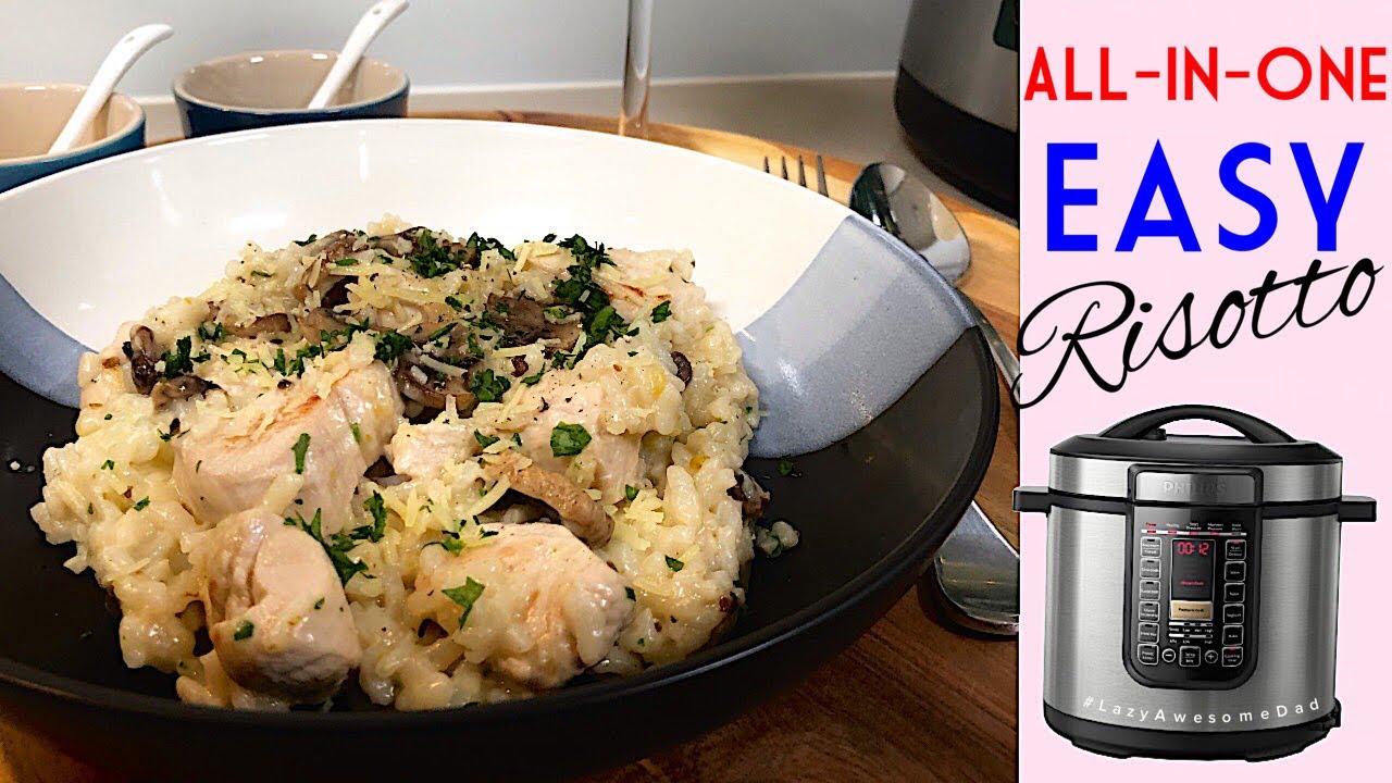 Easy no stir RISOTTO chicken and mushroom recipe in Philips All-in-One cooker 8L HD2238 multi cooker
