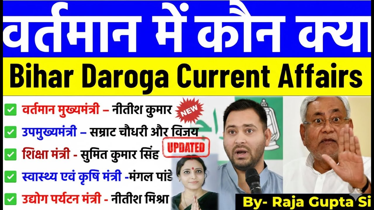 बिहार में वर्तमान कौन क्या है 2025 | Bihar me vartman me kaun kya hai 2025 | Bihar Current Affairs