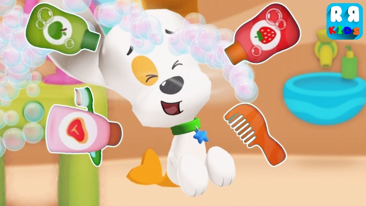 Fun Play Dress up and Wash Toilet Educational Bubble Puppy: Play and Learn