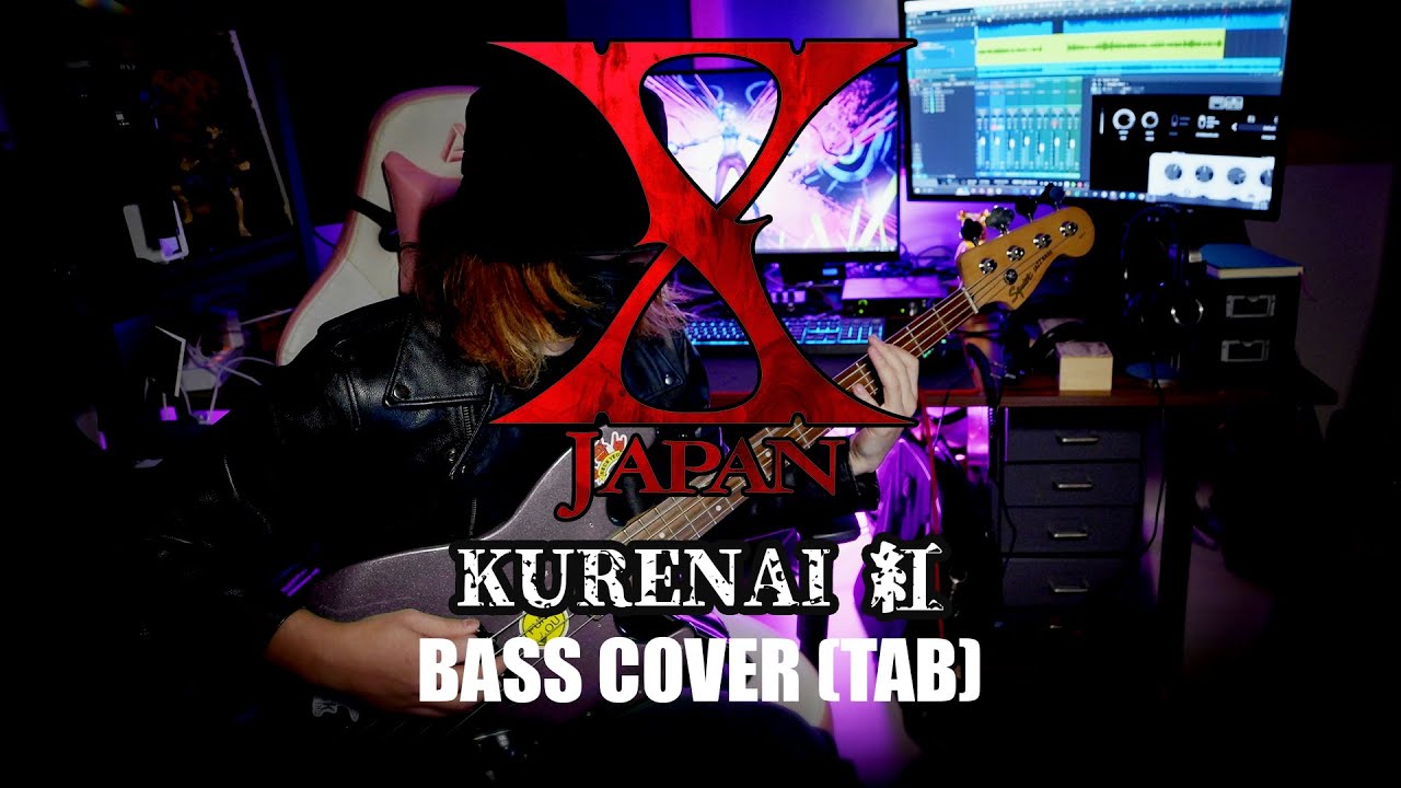 X-JAPAN - KURENAI 紅 (BASS COVER) | bass tab | 베이스 | ベース弹いてみた | 엑스재팬 | J-rock