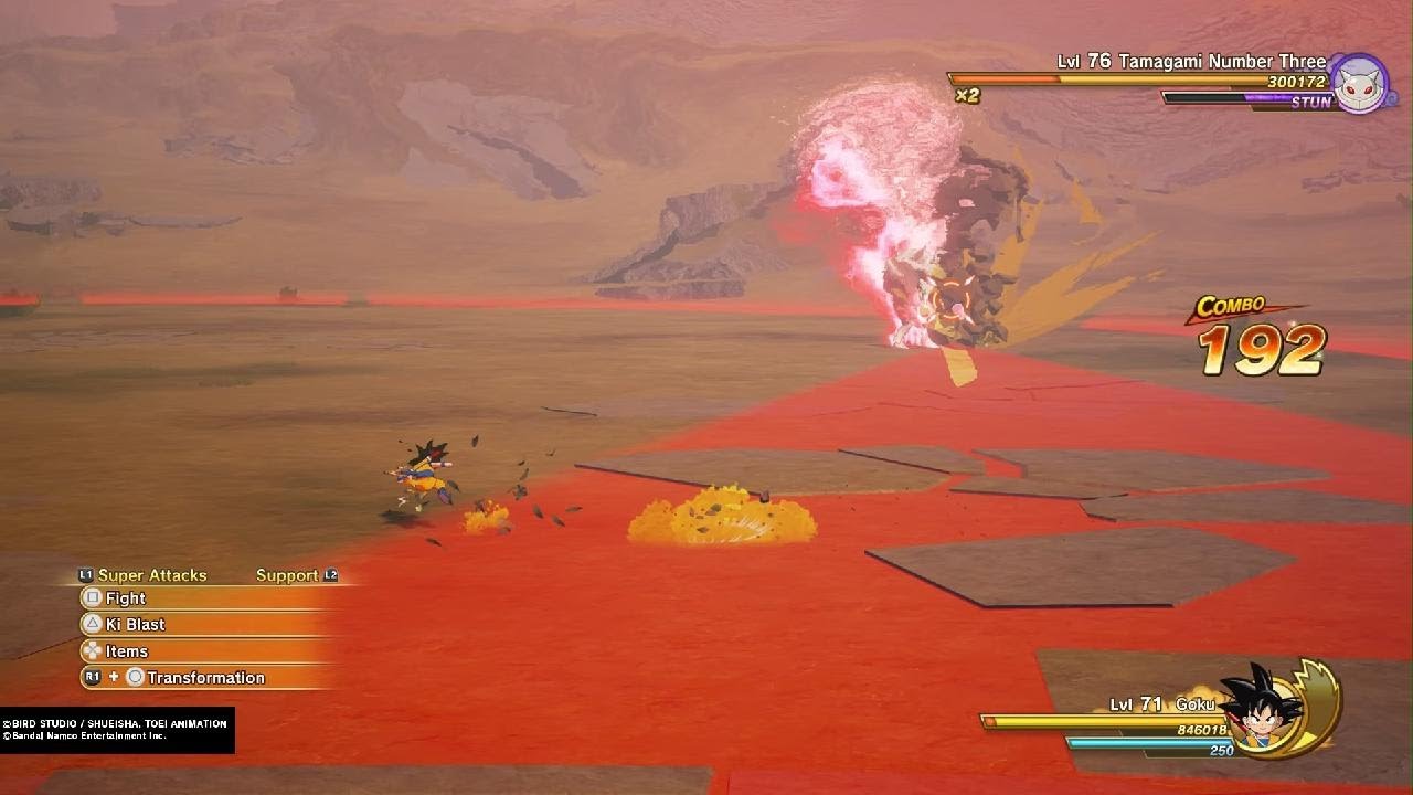 DRAGON BALL Z: KAKAROT Temagami, boss fight.