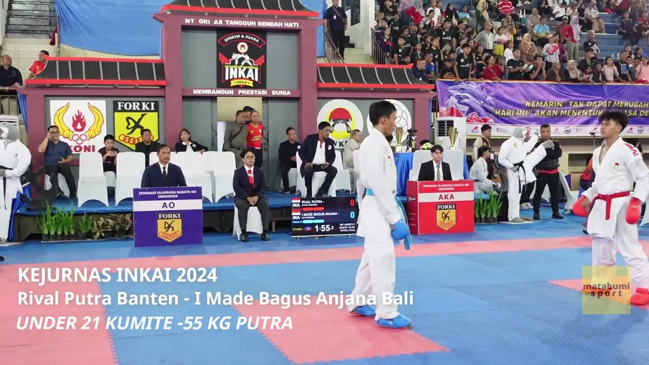 KEJURNAS INKAI 2024 | RIVAL PUTRA - I MADE BAGUS ANJANA | UNDER 21 KUMITE -55 KG PUTRA