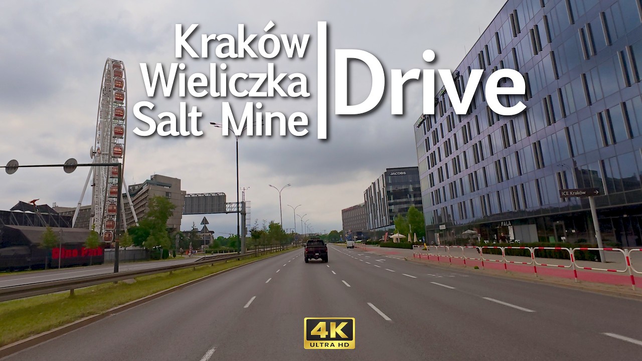 🇵🇱 Just Drive From Krak&oacute;w City Center  to Wieliczka Salt Mine | Real Drive 4K